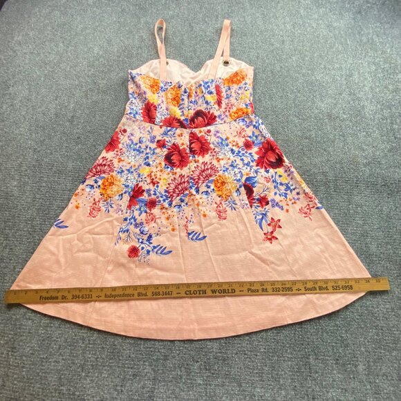 Guess Los Angeles Dress Womens 10 Pink Floral Print Cottagecore Fairy Sweetheart - Picture 11 of 13
